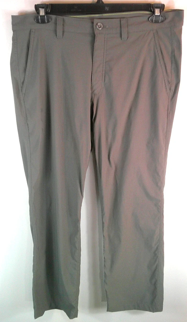 Eddie Bauer Men's Gray Golf Athletic Pants 35x30 Nylon Spandex